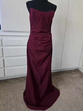 Strapless Burgundy Evening Gown NWT
